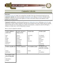 Conjunctive Adverbs - California State University, Long Beach