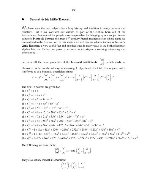 Fermat & his Little Theorem