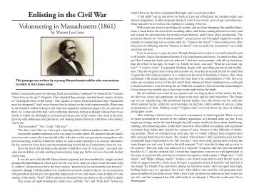 Enlisting in the Civil War