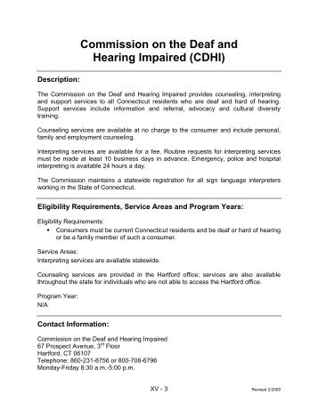 Commission on the Deaf and Hearing Impaired (CDHI) - CT.gov