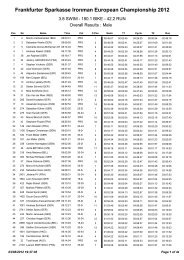 IRONMAN GERMANY / IRONMAN European Championship 04. Juli ...