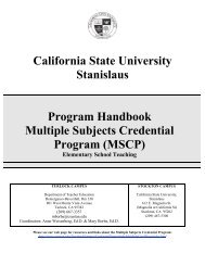 MSCP - CSU Stanislaus