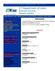 Business Services Weekly - Connecticut Department of Labor