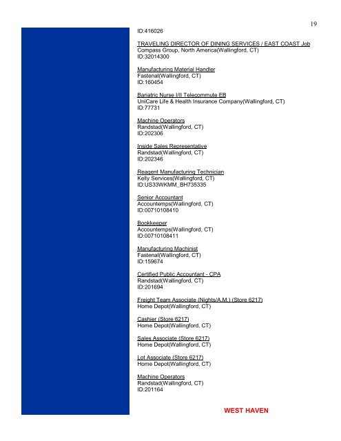 Business Services Weekly - Connecticut Department of Labor