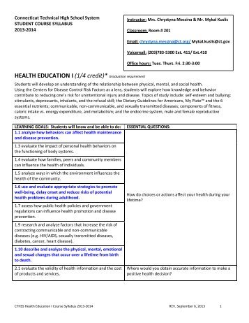 9th - Connecticut Regional Vocational-Technical School System