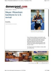 Meyer: Ritzenhein backbone to U.S. revival - CUBuffs.com