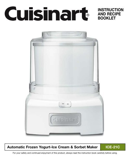 Cuisinart ice cream maker instruction deals