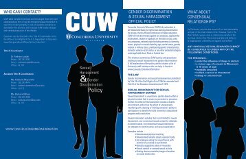 Pamphlet - Concordia University Wisconsin