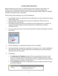 Creating and Grading Blogs in Blackboard