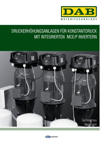 druckerhöhungsanlagen für konstantdruck Mit ... - DAB Pumpen