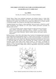 1950'LERDEN GÜNÜMÜZE GELEN BİR ... - Balıkesir Üniversitesi