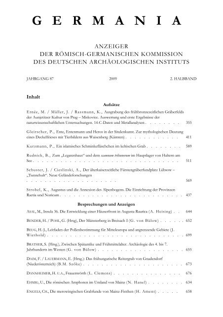 und Zusammenfassungen als PDF - Deutsches Archäologisches ...
