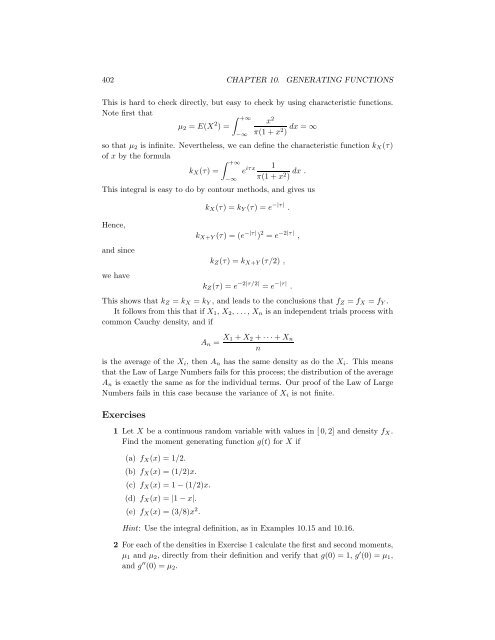 Chapter 10: Generating Functions