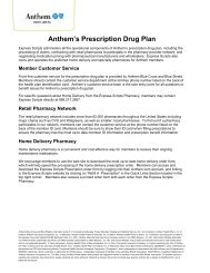 Anthem's Prescription Drug Plan