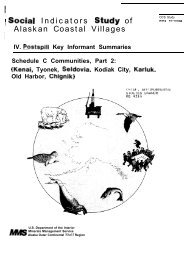 1 social Indicators Study of Alaskan Coastal Villages - Data Center