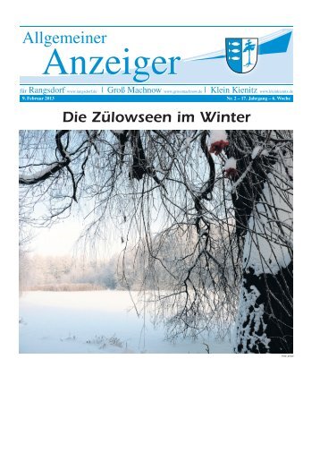 Allgemeiner Anzeiger - in der Gemeinde Rangsdorf