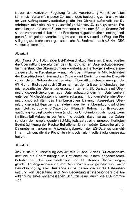 Hamburgisches - Hamburgische Beauftragte für Datenschutz und
