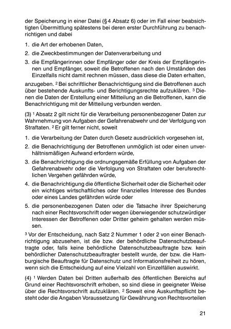 Hamburgisches - Hamburgische Beauftragte für Datenschutz und