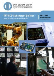 TFT-LCD Subsystem Builder – - DataDisplay Group