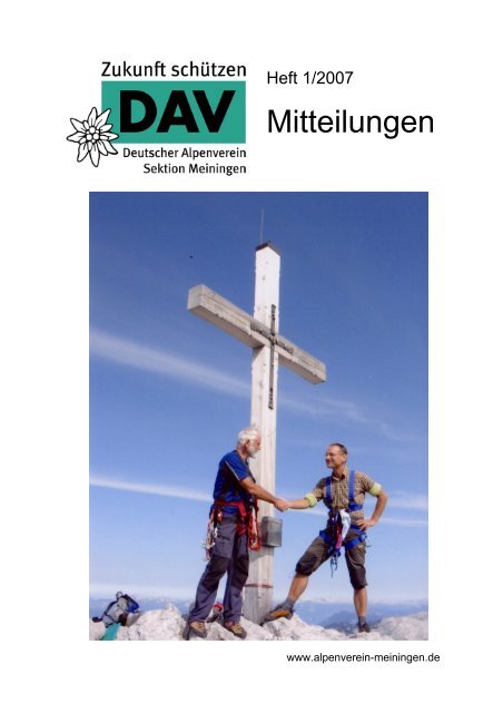 Sektionsmitteilung 2007 - DAV Sektion Meiningen