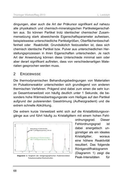 Thüringer Werkstofftag 2013 : Werkstoffe-Wissenschaft-Wirtschaft ...