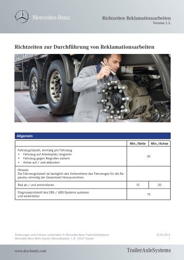 Richtzeiten (1575 KB, PDF) - Mercedes-Benz TrailerAxleSystems