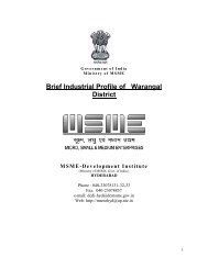 Brief Industrial Profile of Warangal District - Dc Msme