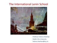 The International Lenin School - DCU