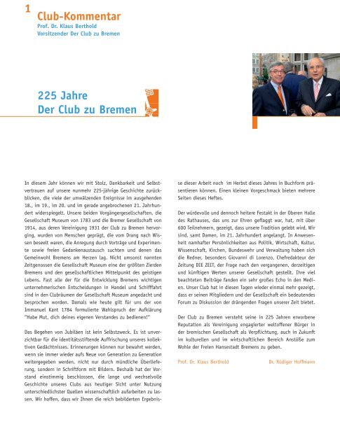 Magazin #13 - Der Club zu Bremen