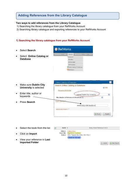 GUIDE TO REFWORKS - DCU