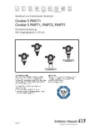 Cerabar S PMC71 Cerabar S PMP71, PMP72 ... - Endress+Hauser