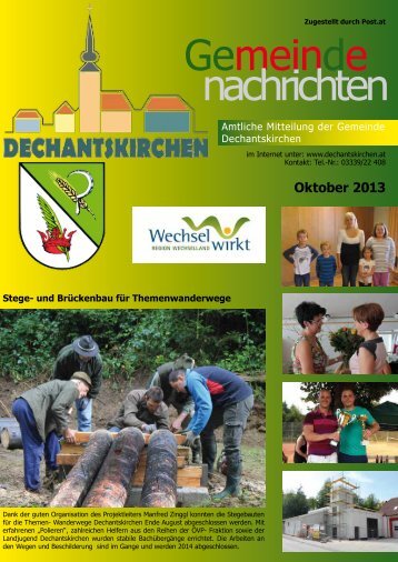 Oktober 2013 - Gemeinde Dechantskirchen