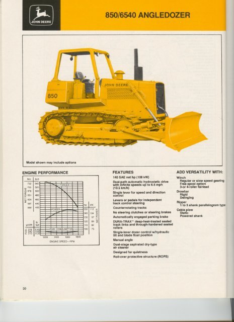 850/6540 ANGLEDOZER - John Deere