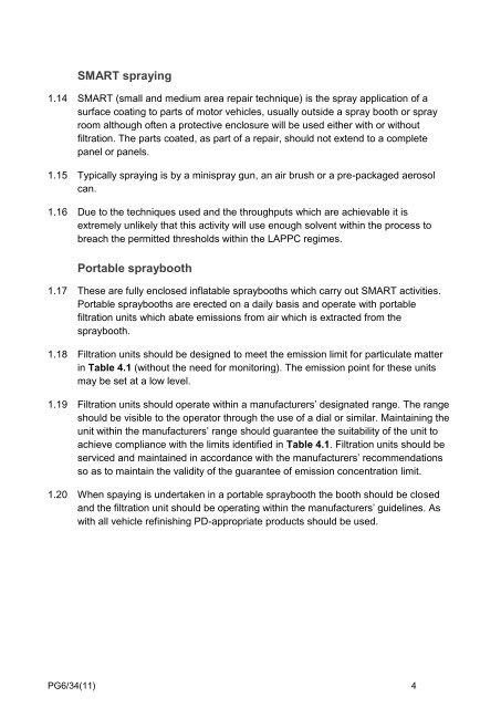Process Guidance Note 6/34(11) - Defra
