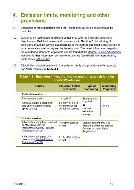 Process Guidance Note 6/34(11) - Defra