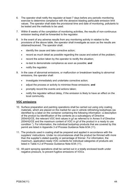 Process Guidance Note 6/34(11) - Defra