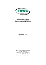 Report on Economics and Farm Animal Welfare - Defra