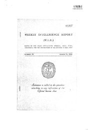 WEEKLY INTELLIGENCE REPORT (W. 1. R.) - Department of Defence