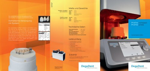 ProFire compact/press Broschüre - DeguDent GmbH