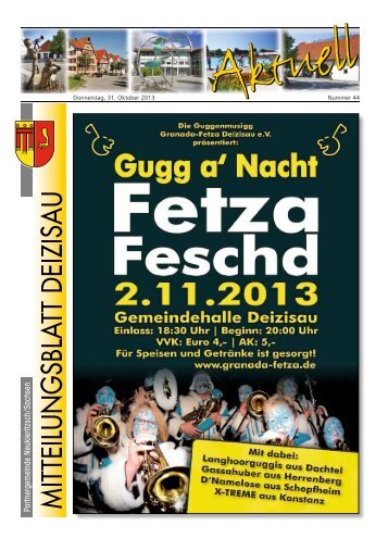 Gemeindemitteilungsblatt vom 31.10.2013 - Gemeinde Deizisau