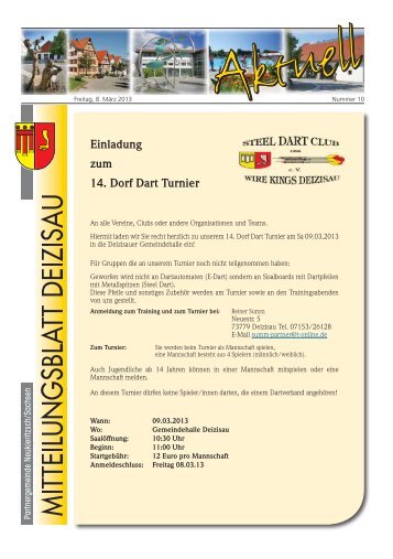 Gemeindemitteilungsblatt vom 08.03.2013 - Gemeinde Deizisau