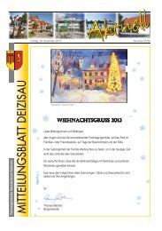 Aktuelles Gemeindemitteilungsblatt - Gemeinde Deizisau