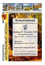 Gemeindemitteilungsblatt vom 08.11.2013 - Gemeinde Deizisau