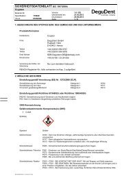 SICHERHEITSDATENBLATT (EC 1907/2006) - DeguDent GmbH