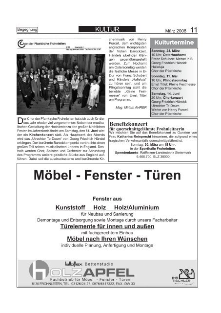 0000 Pfarrblatt Frohnleiten.qxd - Diözese Graz-Seckau