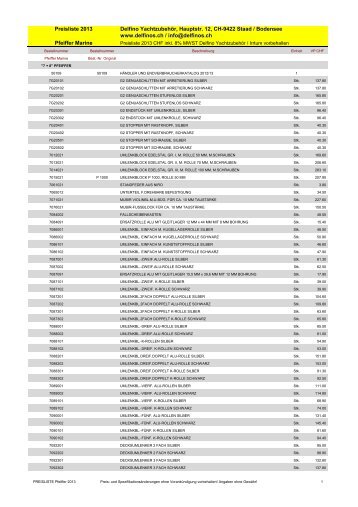 Preisliste 2013 in CHF - Delfino Segelschule, 9422 Staad am ...