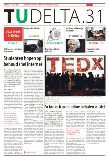 Studenten hopen op behoud snel internet - Delta - TU Delft