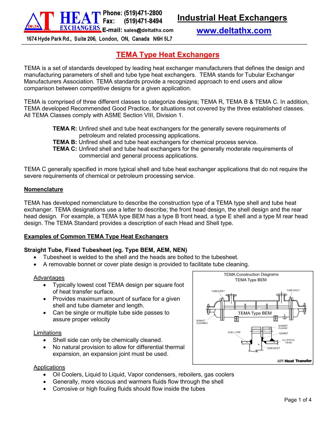 Shell And Tube Heat Exchanger Tema Class R Books Of Wiring Diagram