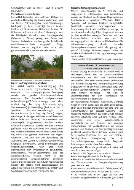 Beraterrundbrief Landwirtschaft Juni 2013 - Demeter