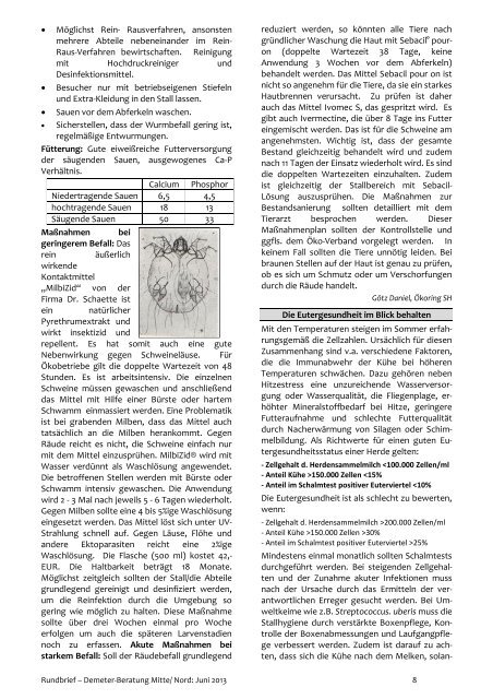 Beraterrundbrief Landwirtschaft Juni 2013 - Demeter